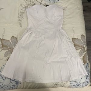 White strapless dress
